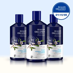 [여름필수] 유기농 티트리 민트 샴푸 414ml x 3개 초등학생 두피 약산성 지루염 건성 지성