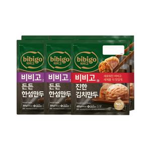 비비고 든든한섬만두 384g 2개입 x2개+진한김치만두 400g 2개입 x1개