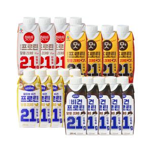 얼티브 프로틴 당류 ZERO 4가지맛 총 18개 (초코x5개+바나나x5개+밤맛x4개+쌀밥맛x4개)