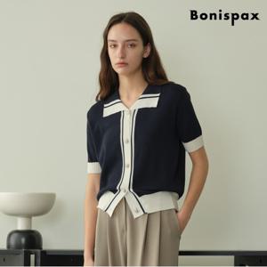 정상가:59,000원ㅣ세일러 카라 배색 니트 가디건 (XP2CK006L0)