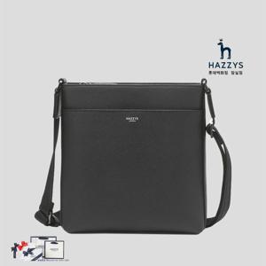 [인기신상] HJBA5E892BK_남성 블랙 로고배색 가죽 크로스백