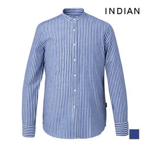 [INDIAN] 린넨 블랜드 헨리넥 스트라이프 셔츠_MIVNLXM2381