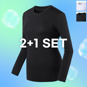 2+1세트 여성 크레오라 고스판 냉감  라운드 쿨티셔츠/이너티셔츠 TZ25102WS3 (90~105)
