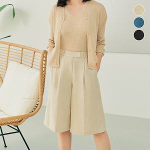 홈쇼핑 인기 프렌치 린넨 블렌디드 버뮤다 하프 팬츠 3종 택 1