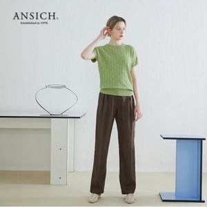 (최초가69,000원)코튼 블렌딩 썸머 바스켓 돌먼 니트_그린