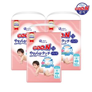 군 기저귀 플러스 소프트터치 팬티 중형(M) 52P x 3팩 (+메가커피 쿠폰)