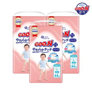 군 기저귀 플러스 소프트터치 팬티 대형(L) 44P x 3팩 (+메가커피 쿠폰)