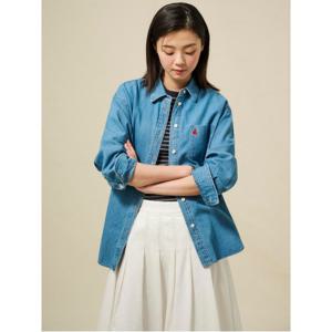 [25SS]인디고 데님 오버핏 셔츠  블루 (BF5264C03P)