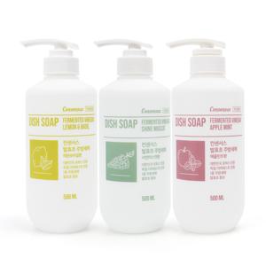 컨센서스 발효초 1종 주방세제 500ml x3개 3가지향애플민트,레몬앤바질,샤인머스캣