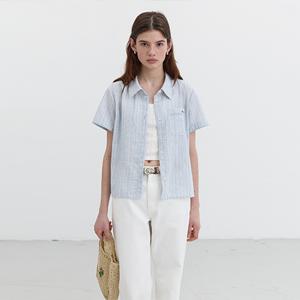 던스트 LACED ORGANIC STRIPED SHIRT_UDSH5B221B2