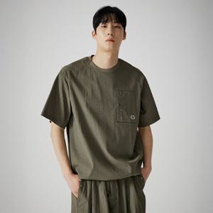 멋스럽게 심플하게 시원한 니블혼 시어서커 포켓 반팔 티셔츠SSM2511