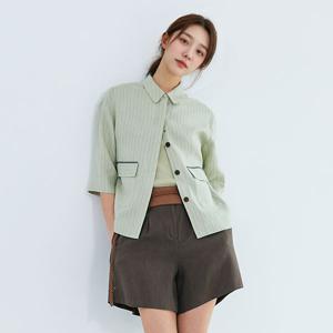 [최초가 99,900원]프렌치린넨100 리네아 스트라이프 자켓/팬츠 택 1