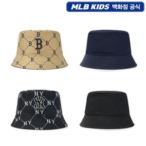 MLB키즈 다이아 모노그램 자카드 리버시블 버킷햇 7AHTMD15N