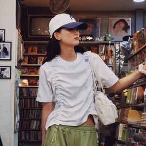 우먼스 셔링 반팔티 1172 오프화이트