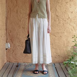 던스트 TIERED FULL SKIRT_UDSK5B231WT