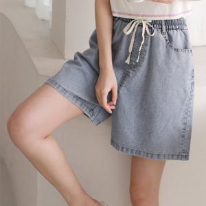 [브리치] 프롬하트 /  프롬하트  여성 올밴딩 청스판 5부반바지