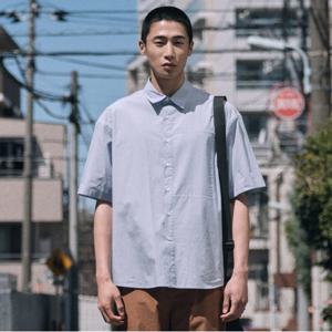 [STCO] 컴포트 모던워크 반소매 셔츠_블루 (오버핏)-SOSDSLVB62
