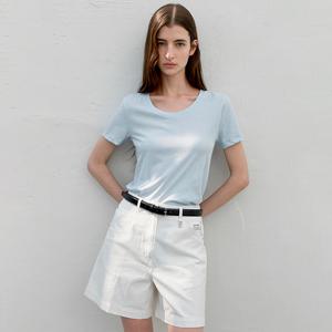 [나인] [정상가 :39000원] 에센셜 와이드 넥 슬림 티(T-7054)
