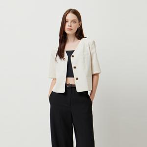 [본사] [Online Exclusive] 린넨 라이크 브이넥 자켓_SAJKE8531IV