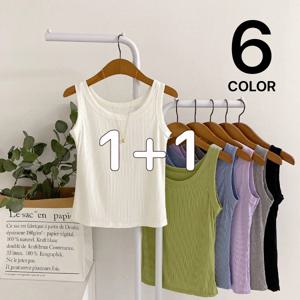 [브리치]  /  1 + 1상품  소멜린 골지 랍빠 스판 나시 (6color)