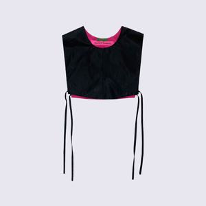 페이크 레더 스트랩 뷔스티에 BLACK