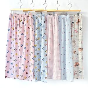 [브리치] 미즈큐즈 / 1 + 1 와이드 잠옷 바지 귀여운 패턴 체크 시원한 여름