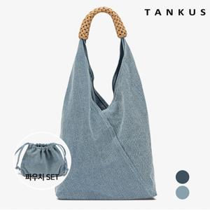 정상가:79,000원 | 썸머 코튼 데님 크로스 라인 호보백 (TW2AH002L0)