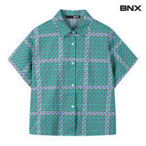 정상가:99,000원 | 도트 체크 유니크 비비드 반팔 셔츠 (BW2BL036L0)