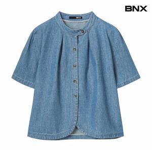 정상가:89,000원 ㅣ 라운드헴 데님 블라우스 (BX2BL010L0)