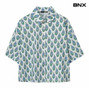 정상가:69,000원 ㅣ 플라워 자가드 반팔 셔츠 (BX2BL011L0)