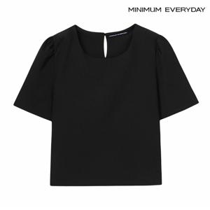정상가:59,000원 ㅣ [미니멈 에브리데이]라운드 셔링 반팔 블라우스 (EB2BA037D)