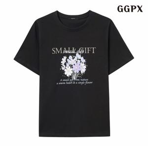 정상가:49,000원 ㅣ 플라워 레터링 반팔 티셔츠 (GPBLW025D)