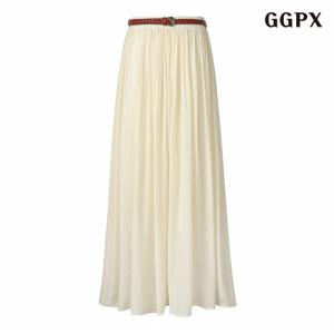 정상가:59,000원 ㅣ 벨티드 플레어 롱 스커트 (GPBWH007D)