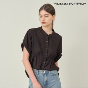 정상가:59,000원 ㅣ [미니멈 에브리데이]차이나넥 셔링 반팔 블라우스 (EB2BA050D)