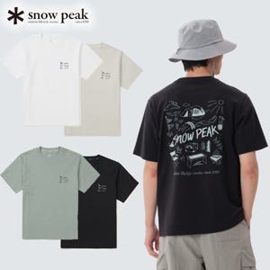스노우피크 코튼 피크닉 반팔 티셔츠 S25MUFTS60 피크캠핑