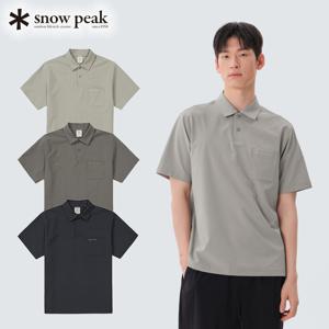 스노우피크 클래식 우븐 반팔 폴로 티셔츠 S25MMTPS16 피크캠핑