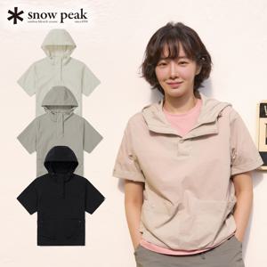 스노우피크 루트 여성 후드 반팔 아노락 S25MWRAN69 피크캠핑