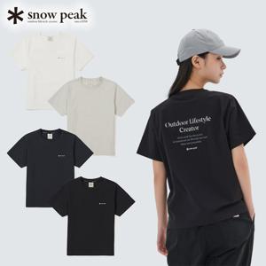 스노우피크 씬테크 여성 베이직 반팔 티셔츠 S25MWSTS33 피크캠핑