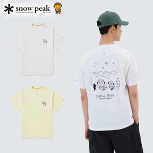 스노우피크 X 카카오프렌즈 라이언과 춘식이 반팔 티셔츠 S25MMFTS09