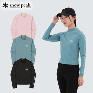 스노우피크 워터 여성 세미크롭 래쉬가드 S25MWWSW07 피크캠핑