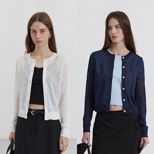던스트 CREWNECK SHEER CARDIGAN_UDSW5B221