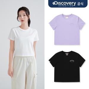 우먼스 슬림핏 크롭 반팔티셔츠 3종 택1   DWRS96043-SET