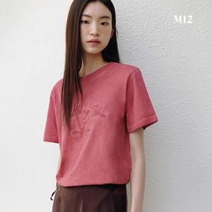 [온플/2만원인하] M12 25SS 여성 피그먼트 레터링 티셔츠 3종