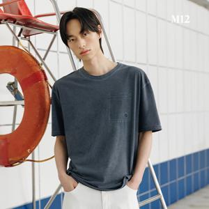 [온플/2만원인하] M12 25SS 남성 피그먼트 레터링 티셔츠 3종
