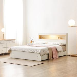 동서가구 이즈 카이 LED 편백 수납 Q침대 프레임 DF921961