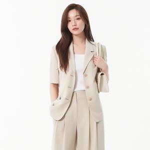 [플라스틱아일랜드] 노치드카라 싱글 하프 자켓 PR2WJ481