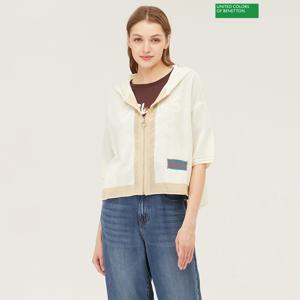 스카시 단작 후드 집업 니트 BAKC53431
