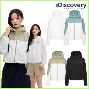 [디스커버리] DWWJ94053 프레시벤트 여성 컬러블럭 크롭 바람막이