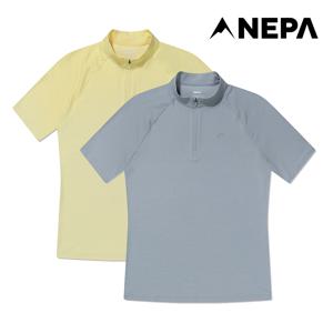 여성 마운틴 아스킨 도트 반팔 집업티셔츠 7I45407