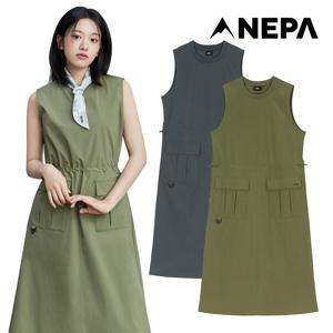 여성 컴포 테크 슬리브리스 원피스 7L42865